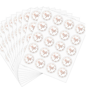 Autocollants de remerciement, étiquettes rondes en papier pour cadeaux, décorations, cadeaux de fête de Thanksgiving - Product Image 1