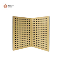 Panneaux acoustiques perforés en placage de bois insonorisant WINEGO Panneau de déflecteurs de plafond acoustique à mur perforé ignifuge