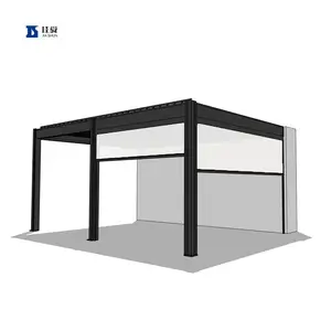 Outdoor Electric Aluminum Garden Pergola Louvered Flipped Sunlight Room Smart Energy Pergola