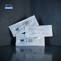Puce d'identification pour animaux de compagnie (chiens) à prix d'usine avec mini-étiquette en PVC et verre, RFID 134,2 kHz, 125 kHz et 13,56 MHz, avec fonctionnalités de température