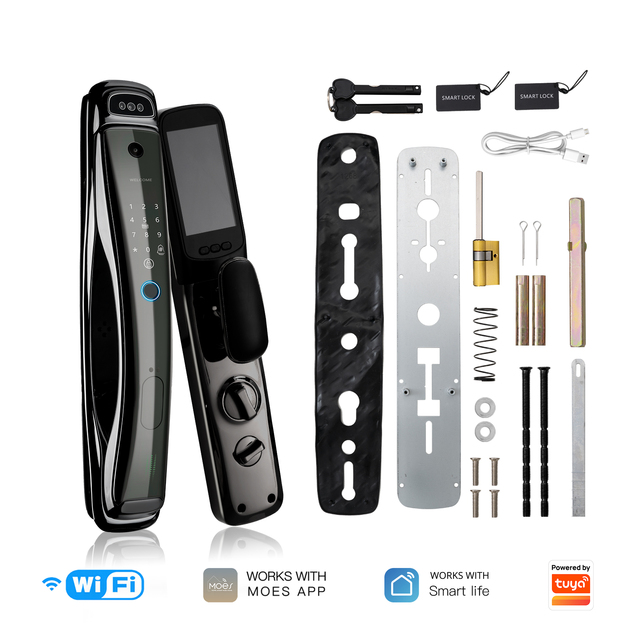 Face Recognition Door Lock Fully Automatic Biometric Fingerprint Scanner Eye Scanner Smart Camera Door Lock