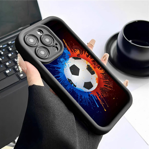 <span class=keywords><strong>Coque</strong></span> de téléphone portable antichoc en TPU avec motif de football bleu et rouge, style lentille d'appareil photo, pour <span class=keywords><strong>iPhone</strong></span> 12 13 14 15 16 17 18 Pro Max - Product Image 5