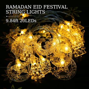 Guirnalda de Luces LED de Estrellas Lunares, Decoración de Ramadán EID Mubarak, Iluminación Decorativa, Luces LED para Fiestas - Product Image 5