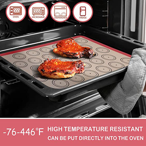 Tapis de cuisson en silicone écologique de qualité professionnelle avec règle – Outil de pâtisserie et de cuisson - Product Image 6