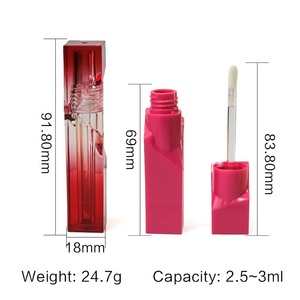 독특한 맞춤형 립글로스 튜브, 스토퍼 포함 플라스틱 튜브 디지털 인쇄 ABS 소재 - Product Image 4
