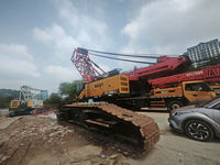 Grue sur chenilles SANY SCC1500A-6 d'occasion, 150 tonnes, grue de levage robuste, treuil sur chenilles pour chantier de construction