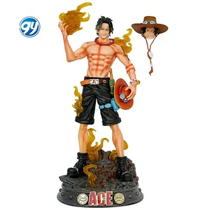 GY Figuras de One Pieced King GK Doppelkopf Gute Stunden Portgaz D. Ace Scene Statue Modell Spielzeug Boxed Action figur