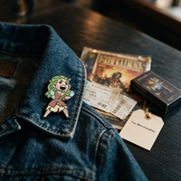 Épinglette personnalisée en émail dur avec personnage de dessin animé, badge en métal nickelé pour collection d'anime, création artistique OEM sur mesure en gros