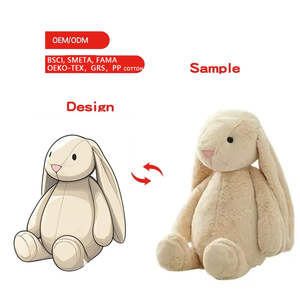Muñeco de Conejo de Orejas Normales de 30 CM, Venta al por Mayor, Muñeco de Conejo de Orejas Largas, Peluche de Conejo - Product Image 1