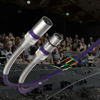 Câble Microphone XLR 3 Broches 22AWG Haute Qualité, Blindage en Aluminium, Gaine PVC, Anneau à Ressort, Extension Haut-Parleur pour Utilisation Audio/Vidéo