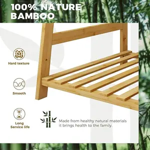 3 Tier Tall Plant Shelf Bamboo Plant Stand For Multiple Plants Ladder Flower Stand For Window Garden