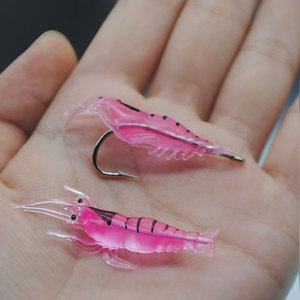 豪威尔ABS虾游泳鱼饵大口鱼饵软人造硅胶夜光钩淡水盐水鱼饵 - Product Image 4