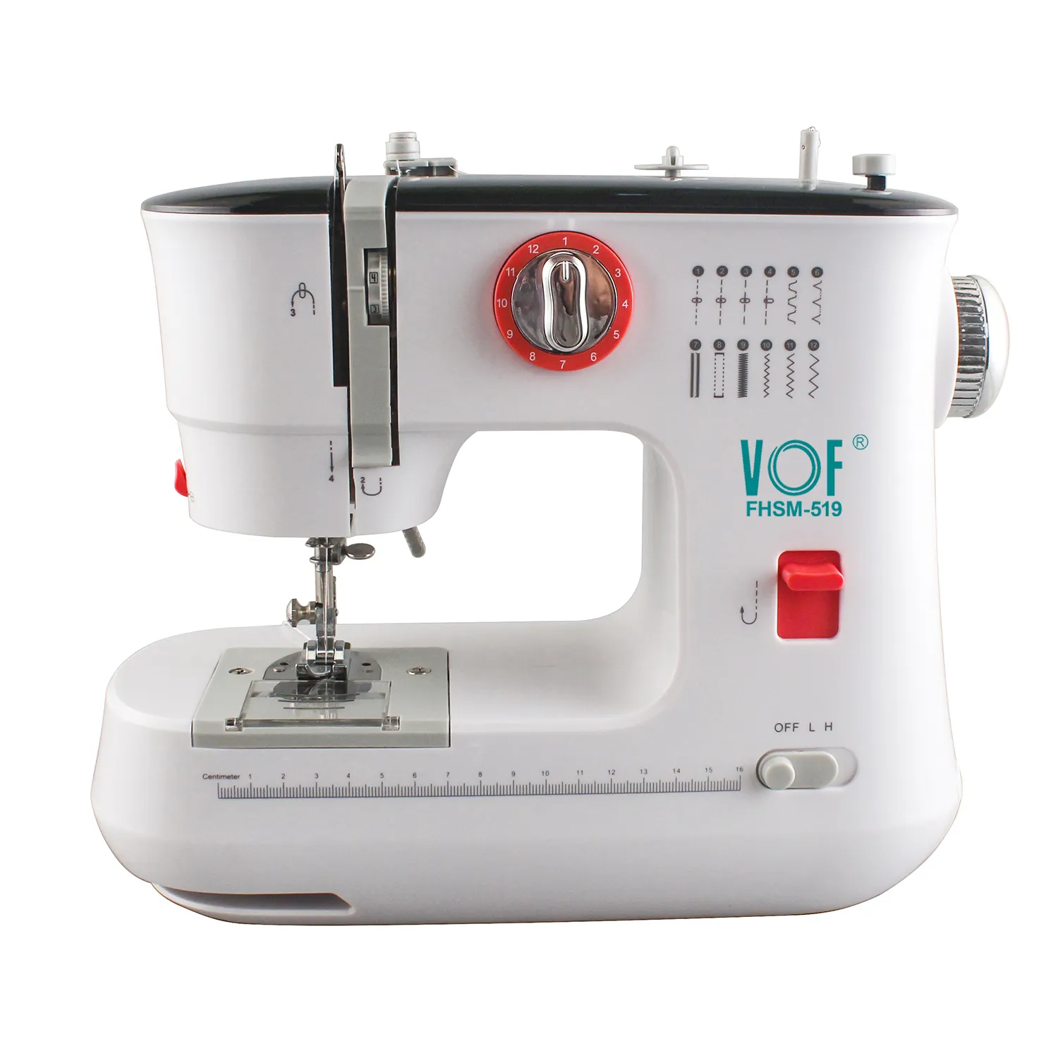 Vof FHSM-519 nova máquina de costura doméstica com agulha dupla, máquina de costura overlock