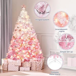 <span class=keywords><strong>Sapin</strong></span> de Noël artificiel pré-éclairé de 1,80 m, 250 lumières incandescentes <span class=keywords><strong>blanc</strong></span> chaud, floqué, en PVC/acier thermolaqué 820 - Product Image 2