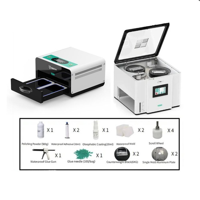 REFOX AP32 Plus Desktop Automatic Polishing Machine for iPhone Watch LCD Screen Glass Refurbish Grinding Scratch Remove Repair