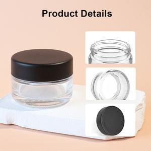 Bouteille en verre givrée ronde de 1 oz avec impression de logo personnalisé et bouchon en plastique résistant aux enfants - Product Image 2