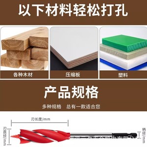 Wanlian <b>Auger</b> <b>Drill</b> Bits 10mm Shank For Woodworking Hole Drilling And Enlarging - Product Image 5