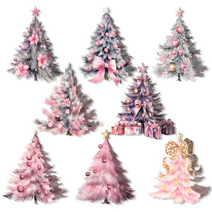 Decoración Navideña DAMAI, Figura de Árbol de Navidad 3D en Rosa, Azul y Verde, Artículos para Fiestas Navideñas, Decoración de Mesa - Product Image 4