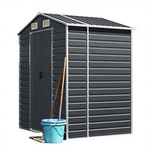 <span class=keywords><strong>Caseta</strong></span> de Jardín de Acero Galvanizado Color <span class=keywords><strong>Antracita</strong></span>, Modelo D0100XTMJ37, 75.2x51.2x78 pulgadas, Almacenamiento Exterior para Jardín - Product Image 2