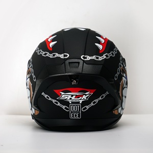 Casco Integrale per Moto VIRTUE Certificato ECE - Nuova Tendenza con Decalcomania a Catena per Cani, Casco di Sicurezza alla Moda per Motociclisti - Product Image 4