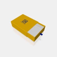 Boîte Cadeau Coulissante de Luxe Jaune Personnalisée Écologique en Carton Rigide Premium avec Ruban – Vente en Gros, Vide