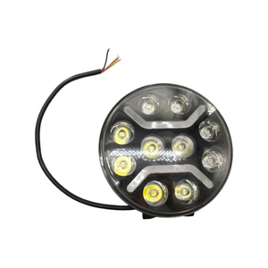 อะไหล่ระบบไฟรถบรรทุกคุณภาพสูง ไฟสปอร์ตไลท์ LED สีเหลืองอำพัน ขนาด 7 นิ้ว รูปทรงกลม 24V A07 ใช้ได้กับรถบรรทุกหนักทั่วไป - Product Image 1