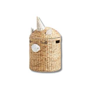 Venta al por mayor de cesto de unicornio de tonos naturales cesta de almacenamiento de jacinto de agua tejida para la decoración del hogar para la venta - Product Image 2