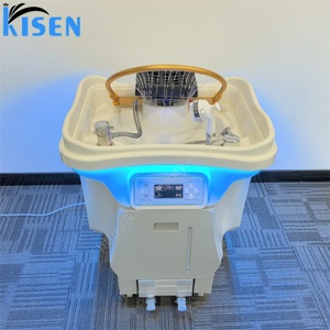 KISEN Évier mobile de lavage de cheveux et de spa capillaire à deux réservoirs avec éclairage et circulation d'eau, bol de spa japonais pour la tête - Product Image 4