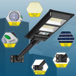 Lampadaire Solaire LED Extérieur en Aluminium Moulé Sous Pression, Étanche IP65, Haute Qualité, Réglable, 200W 300W 400W, pour Jardin, Vente en Gros - Product Image 3