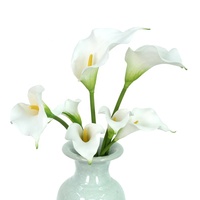Fleurs artificielles réalistes Calla Lily, aspect naturel, pour décoration de mariage