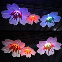 Sayok publicité gonflables LED fleurs suspendues fleur gonflable géante pour la décoration