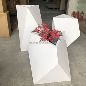 Fournitures de <span class=keywords><strong>jardin</strong></span> extérieur en acier grande taille <span class=keywords><strong>bleu</strong></span> pot de <span class=keywords><strong>fleur</strong></span> extérieur/grand vase chromé - Product Image 3