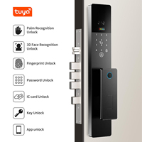 Serrure intelligente avec contrôle à distance par application, déverrouillage par reconnaissance faciale, sonnette vidéo intégrée, caméra, empreinte digitale, mot de passe, serrure de porte Tuya