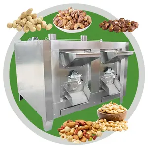 Peanut Pistachios Groundnut Corn Full Automatic Drum Soybean Drying Roaster Shea Nut Roast Machine