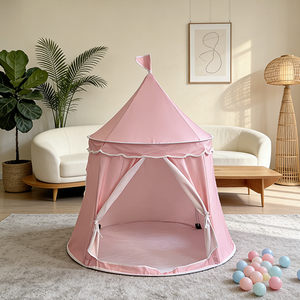 Tienda de Campaña Infantil Portátil de Juguete, Diseño de Princesa Rosa, Tipo Yurta, para Niños, Gran Espacio, <span class=keywords><strong>Castillo</strong></span>, para Niños y Niñas - Product Image 2