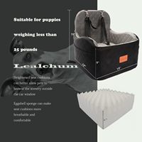 Coussin de siège auto pour chien en mousse à mémoire de forme 46 cm, amovible et lavable, pour chiens de petite/moyenne taille
