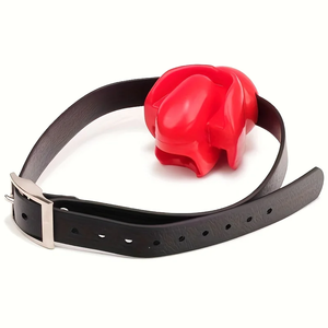 Mordaza Roja y Negra, Cinturón de Bondage <span class=keywords><strong>para</strong></span> la Boca, Tapón de Lengua Fijo, Bola de Silicona <span class=keywords><strong>para</strong></span> la Boca, Productos Eróticos, Juguetes Sexuales <span class=keywords><strong>para</strong></span> Mujeres y <span class=keywords><strong>Parejas</strong></span> - Product Image 6