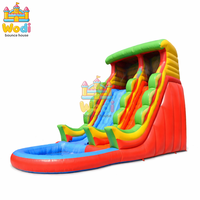 Parque Acuático Inflable para Uso Doméstico, PVC Reforzado de 0.55mm, Certificado EN14960, Seguro para Niños Pequeños y Juegos Infantiles