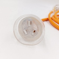 Rallonge électrique certifiée SAA de 15 m, orange, 10A, durable, pour usage extérieur, avec prise haute visibilité pour appareils électroménagers