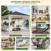 Sombrilla Comercial Tipo Cantilever para Patio, Parasol Grande de Aluminio para Exteriores, Ideal para Hoteles, Resorts, Jardines y Piscinas