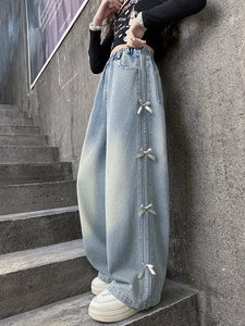 <span class=keywords><strong>Jeans</strong></span> a Vita Alta e Gamba Larga per Ragazze, Stile Casual Primavera/Autunno 2026, Nuova Collezione per Ragazze Più Grandi - Product Image 4