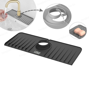 Protector antisalpicaduras G4 para fregadero, protector de silicona para grifo de cocina, alfombrilla absorbente de silicona para grifo. - Product Image 1