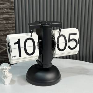 Mécanisme décoratif Réveil de table de bureau géant Calendrier automatique à rabat Rétro personnalisé avec contrôle du son LED Nuit - Product Image 2