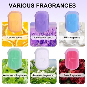 Xà phòng giấy 20 cái/hộp, sản xuất OEM, nhiều mùi hương, xà phòng rửa tay dùng một lần, xà phòng đặc, xà phòng di động tiện lợi cho du lịch - Product Image 4