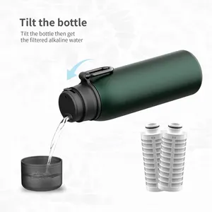 Bottiglia d'acqua con filtro a carbone attivo portatile filtro per l'acqua alcalina supporto odm oem