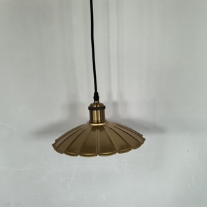 <span class=keywords><strong>Paralume</strong></span> Cinese Fatto a Mano in Ferro a Forma di Foglia di Loto, Diametro 24,5 cm, per Lampada a Sospensione Vintage da Interni - Product Image 6