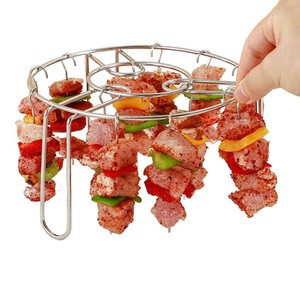 Grille de cuisson verticale en acier inoxydable pour friteuse à air, 25 brochettes, pour barbecue, four et cuisine, support pour brochettes de viande - Product Image 1