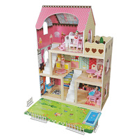 Nouvelles Maisons de Poupées en Bois de Haute Qualité DIY pour Enfants Jouets en Bois T66957