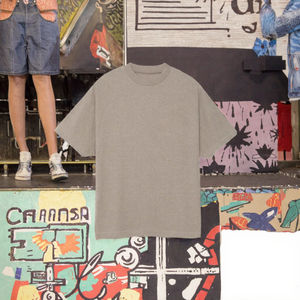 T-shirts pour hommes 100% coton, grande taille, broderie, tissu jersey respirant, fournisseur PK, couleur unie, coupe ample, logo sur le devant - Product Image 3