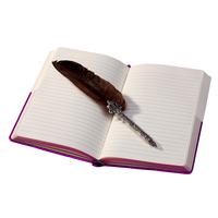 Et couverture en cuir PU rose Carnet personnalisé impression couverture rigide A5 blanc Promotion rechargeable en cuir Journal 100 feuilles en cuir, pu